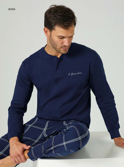 IL GRANCHIO Pigiama uomo invernale lungo in cotone interlock GP2121
