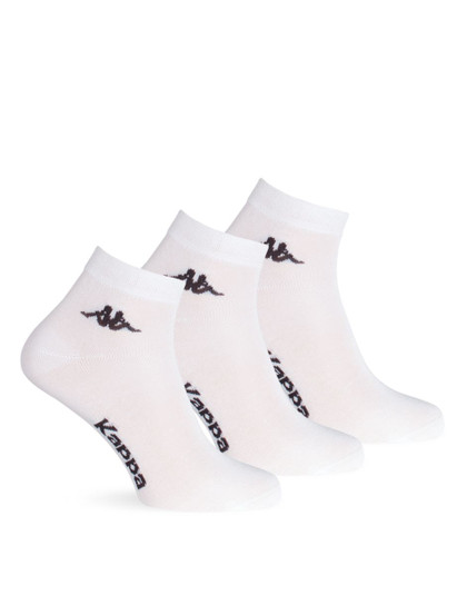 3 Paia Calza Corta Unisex Kappa K004 in Jersey di Cotone. Ideale per lo Sport