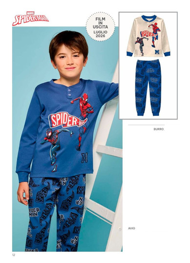 SPIDERMAN Pigiama bambino manica lunga in cotone interlock MV40M7823 SABOR