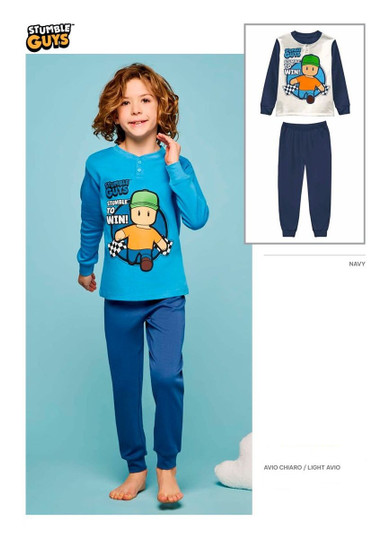 STUMBLE GUYS Pigiama bambino manica lunga in cotone interlock SG40M7810
