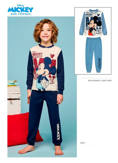 MICKEY Pigiama bambino manica lunga in cotone interlock DY40Z0404 SABOR