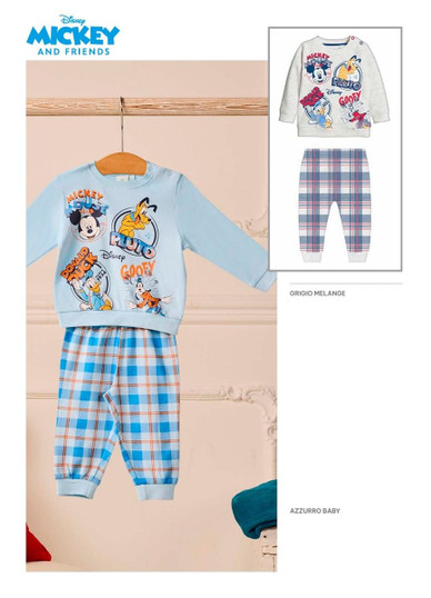 MICKEY Pigiama neonato manica lunga in cotone interlock DY32K9152 SABOR