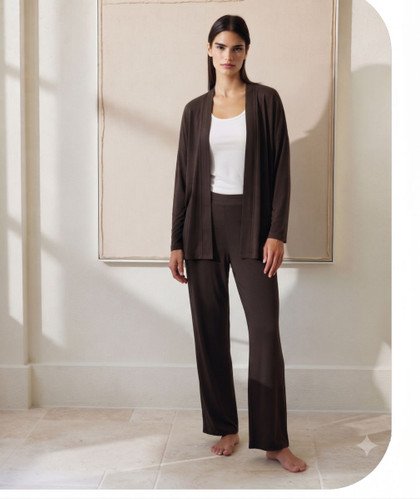 JADEA Cardigan donna manica lunga aperto in micromodal e cashmere Art. 5333