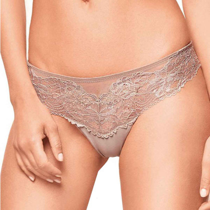 Brasiliana Donna Lormar Saten interamente in Pizzo Frastagliato e Tulle