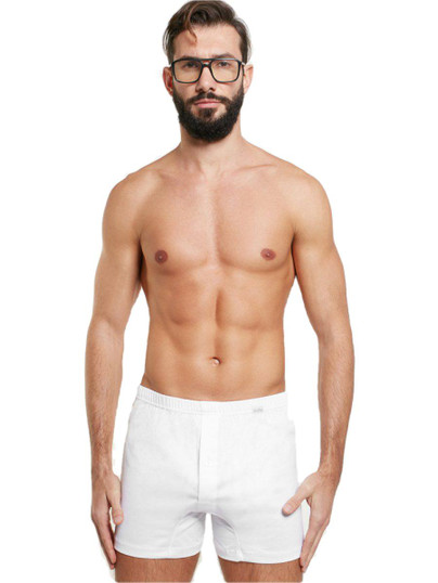 6 Pezzi Boxer Uomo in Filo di Scozia Nottingham B12930 con Apertura Bottoni