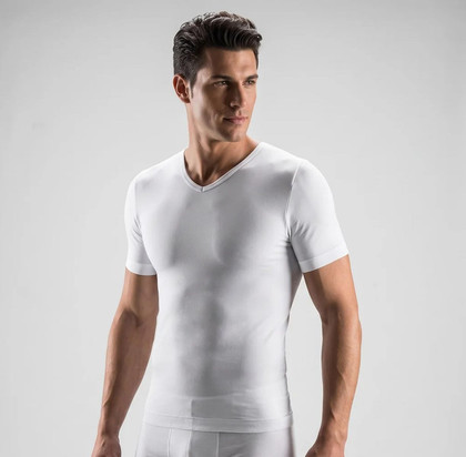 Issimo Shirt Uomo Mezza Manica Scollo a V senza cuciture - 251