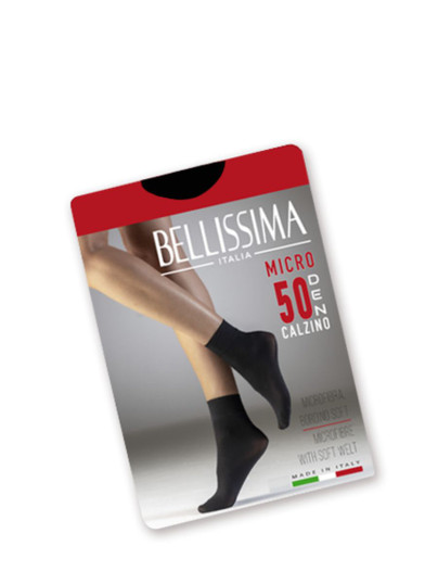 12 Paia Calzino Donna Bellissima Micro 50 den