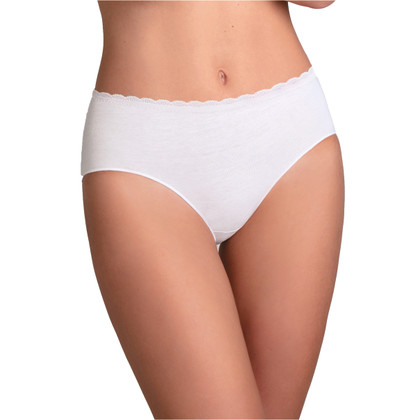 12 Pezzi Slip Donna L'Altra Cotonella GD293 Midi Cotonella con dettagli in pizzo