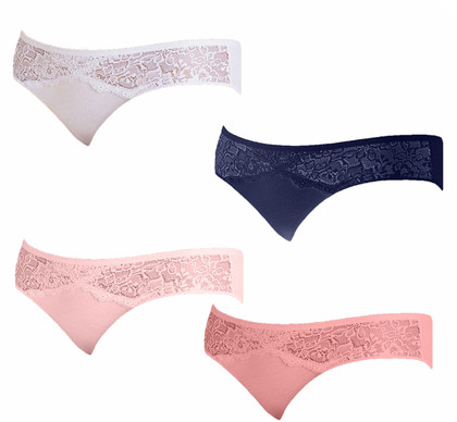 12 Pezzi Slip Donna L'Altra Cotonella GD172 Mini con inserti in pizzo