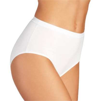 6 Pezzi Slip Donna Cotonella 8126S Midi in Cotone Elasticizzato a Vita Alta