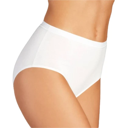 6 Pezzi Slip Donna Cotonella 8126S Midi in Cotone Elasticizzato a Vita Alta
