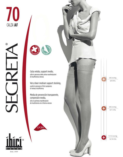 Calza Donna Ibici Segreta 70 den con Tallone anatomico e punte rinforzate Calza Donna Ibici Segreta 70 den con Tallone anatomico e punte rinforzate