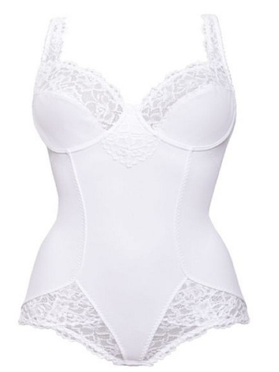 Body Sielei 978 Con Ferretto in Microfibra stretch Inserti in Pizzo Coppa C - D