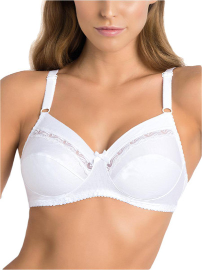 Sielei  Reggiseno Donna Senza ferretto in Cotone Ricamato - Coppa B - 90