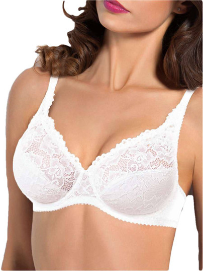 Reggiseno Donna Sielei 942 Con Ferretto e Coppe in pizzo - Coppa C - D