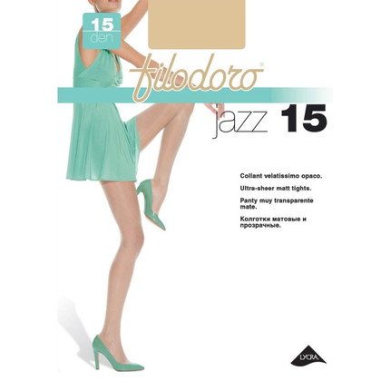 6 Collant Velato Donna Filodoro Jazz Velatissimo 15 den - Corpino Rinforzato
