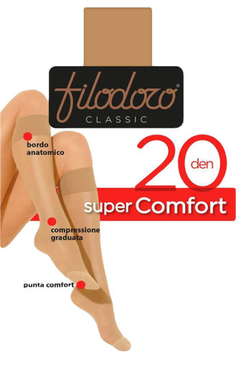 6 Gambaletto Riposante Donna Filodoro Comfort 20 den Velato opaco