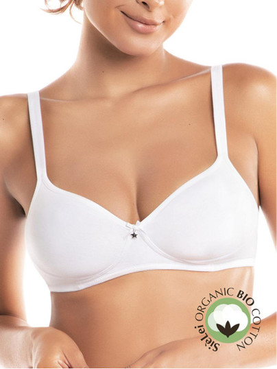 SIèLEI Reggiseno in Cotone Senza Ferretto e Semi Imbottitura Coppa B Art. 1452