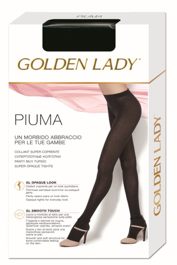 Golden lady Collant Super Coprenti, 50 Denari Elasticizzati e Morbidi - Invernali Piuma