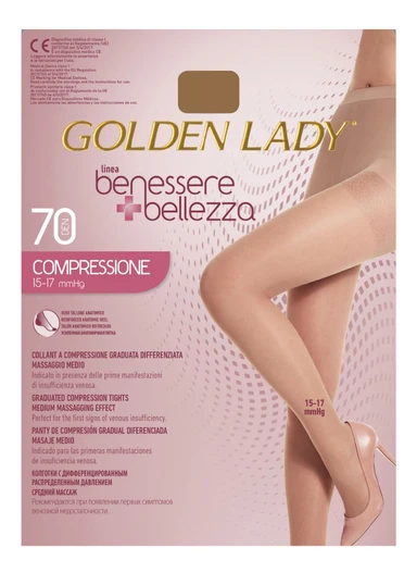 Golden Lady 70 Collant Donna Den a compressione graduata 15-17 mmHg