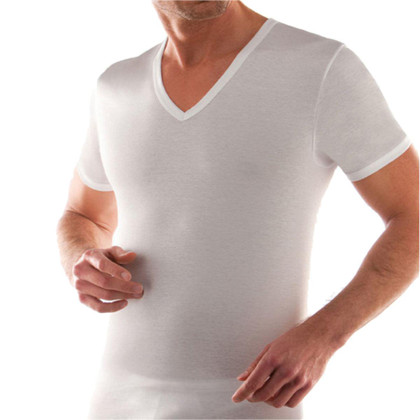 3 Pezzi Maglia Uomo Liabel 03028 53 Mezza Manica scollo a V Cotone Mercerizzato