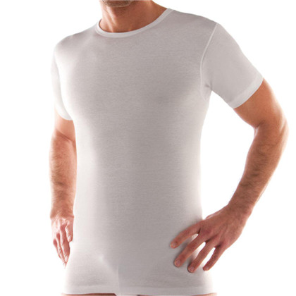 Maglia Uomo Liabel 03028 23 Mezza Manica Girocollo in Cotone Mercerizzato