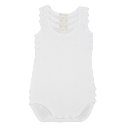 3 Body Neonato Neonata Liabel 05832B T457 Spalla Larga in Cotone Bianco e Fantasia