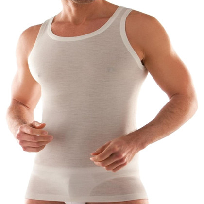 3 Pezzi Canotta Uomo Liabel 01851 223 spalla Larga Lana e Cotone