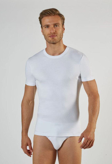 Maglia Uomo Liabel 1851 23 Mezza Manica Girocollo in Lana e Cotone