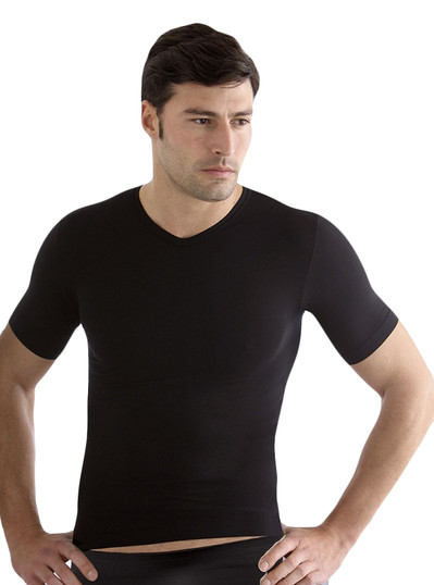 Intimidea Maglia Uomo Mezza manica scollo V in morbida Microfibra 200023 Made in Italy