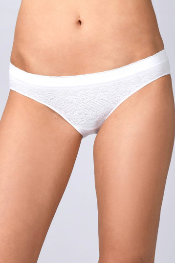 Intimidea Slip Donna Vita Bassa Effetto setificato e motivo floreale 311757 Made in Italy