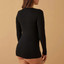 Maglia Donna Manica Lunga con Scollo Lollo Ampio in Cotone Elasticizzato JADEA 4056
