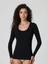 Jadea Maglia Donna Manica Lunga con Scollo Lollo Ampio in Cotone Elasticizzato 4056