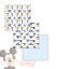 Set da 3 pezzi Quadrato Ellepi Disney in cotone garzato Fantasie Minnie e Mickey
