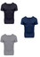 3 Pezzi T-Shirt Uomo Mezza Manica Scollo a V Nottingham TV700 in Cotone Jersey