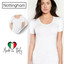 3 Pezzi Maglia Donna Mezza Manica Nottingham TM4014BW in Cotone Costina