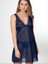 Sottoveste Donna Claudia spalla larga con motivo in Pizzo Fioreblu Lingerie