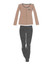 NORTH POLE Pigiama Donna PID14 Invernale Manica Lunga in Caldo Cotone