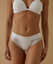 Jadea (6 pezzi) 8012  Slip Donna in Cotone elasticizzato con ricamo semitrasparente.