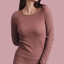 Maglia Homewear Bellissima in microfibra, lavorazione costina in tessuto caldo