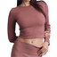 Crop Top 161 Homewear Donna Bellissima, manica lunga in costina