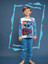 Pigiama bambino lungo invernale Stitch  cotone caldo DY40M4410  Collo Bottoni