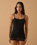 Jadea 4327 Canotta Donna Spalla Stretta Inserti in Pizzo  in Cotone Elasticizzato