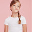 6 Pezzi Canottiera T-shirt Bambina Mezza Manica Ellepi 4290 in 100% Cotone