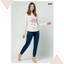 Pigiama donna invernale in cotone interlock manica lunga LP6110 LOTTO