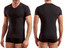 Enrico Coveri ET1001 (3 pezzi) T-Shirt Uomo Scollo a V Manica Corta Cotone Elasticizzato - Offerta Multipack