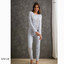 Pigiama donna invernale in caldo cotone lungo GP6128 IL GRANCHIO