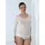 Emmebivi Maglia Donna Manica Lunga Lana e Seta con Bordo in raso  91404