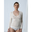 Emmebivi Maglia Donna Manica Lunga  in Lana Seta con Ricamo in Pizzo  93064