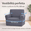 Copripoltrona 1 Posto Tessuto Stretch Elastico Made in Italy Buccia di Mela Mixo - Made in Italy